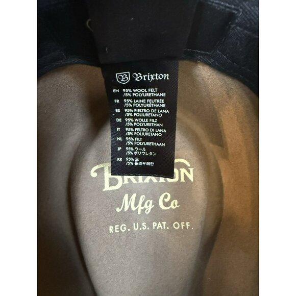 Brixton Messer Fedora Hat Cruelty Free Wool Sand Size 6 3/4 XS Unisex $75 - Picture 9 of 15